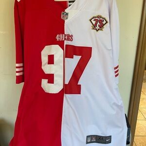 Nike 49ers Red and White Jersey